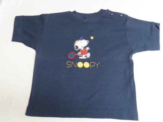 T shirt - Korte mouw - Unie - Marine - Snoopy - Tennis - 2 jaar 86