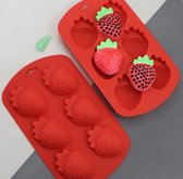 Sileconen bak mal - aardbeien- gips bakken- zeep