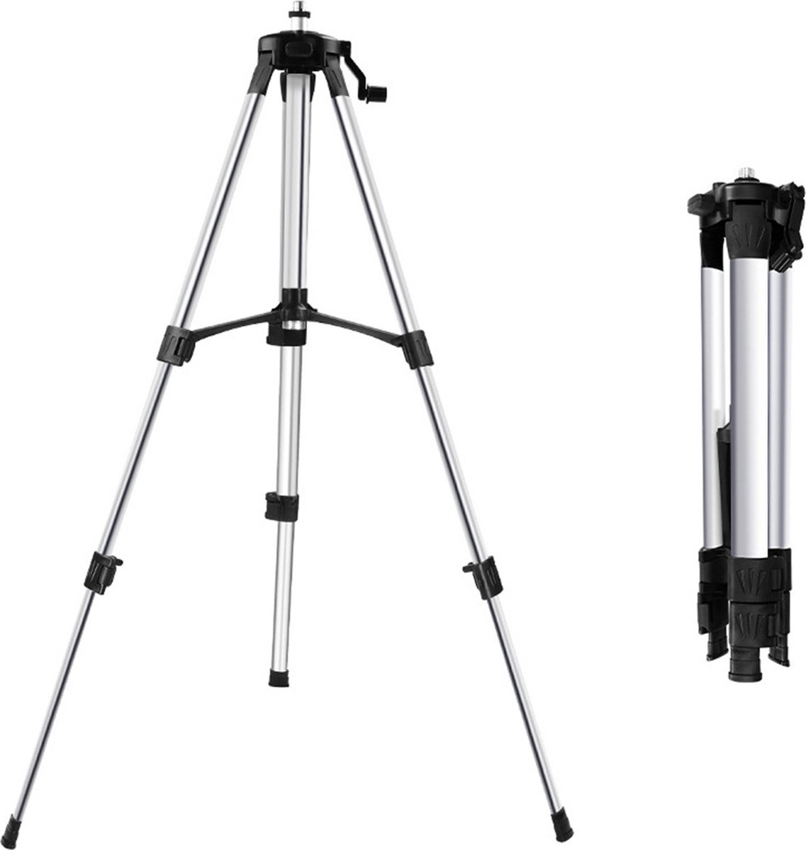 SONNENH Laserstatief 1,5 m - verstelbaar aluminium statief met waterpas voor bouwlaser