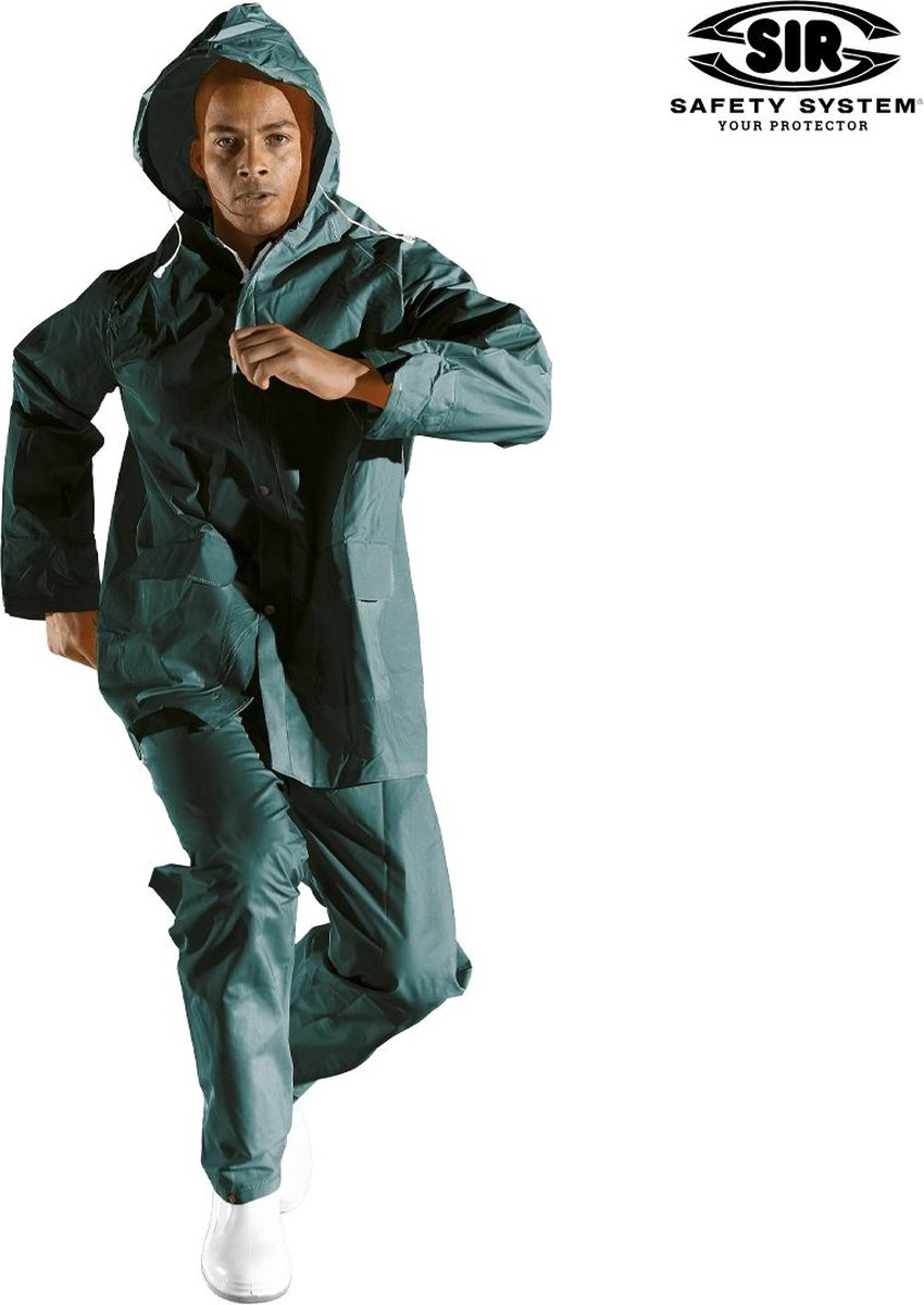 SIR SAFETY OCEAN SET Regenpack HEREN Veiligheidsregenset Donkergroen - Waterdicht - Winddicht - Warmte Gesealde Naden