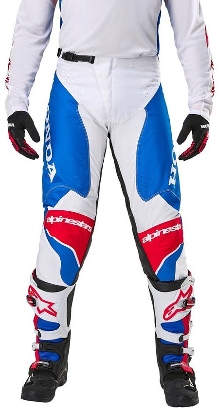 Alpinestars Honda Racer Iconic Pants White Bright Blue Bright Red