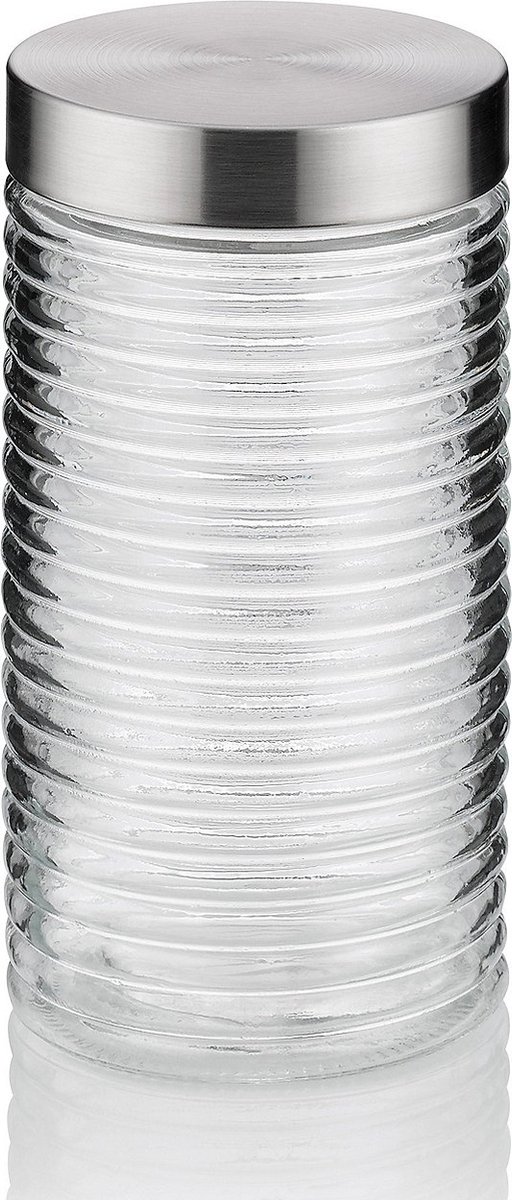 Voorraadpot, 1.6 L, Glas/RVS, Zilver - Kela | Diana