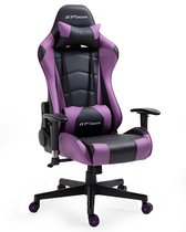 Bol.com GTRacer Pro - Game Stoel - Gaming Stoel - Ergonomische Bureaustoel - Gamestoel - Verstelbaar - Gaming Chair - Zwart / Paars aanbieding