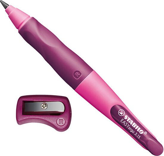 STABILO EASYergo 3.15 - Ergonomisch Vulpotlood - Rechtshandig - Navulbaar - Roze/Lila - Extra Dikke Potloodvulling 3,15 mm