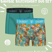 Gaubert Bamboe Boxershorts | 2 Stuks | XL | Bloemen Donker Blauw