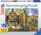 Ravensburger puzzel Blik in het tuinhuis - Legpuzzel - 300 stukjes extra groot