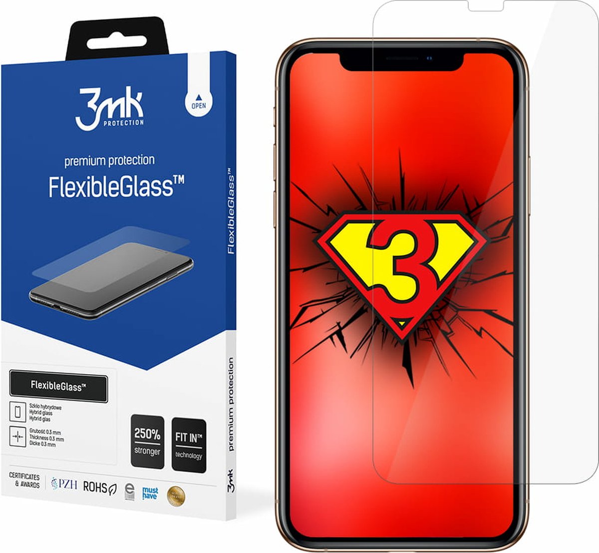 Apple iPhone Xs - 3mk FlexibleGlass