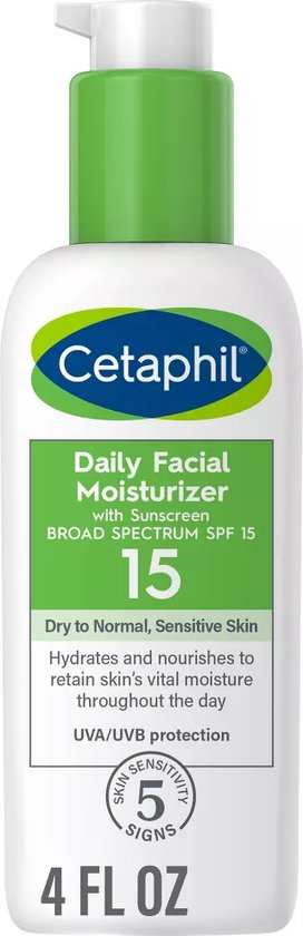 Cetaphil Daily Facial Moisturizer with No Added Fragrance - Zonder parfum - Zonnebrand SPF 15
