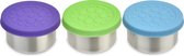 LunchBots - Lekdichte rvs dip containers met siliconen deksel (3 stuks) - 1.5oz / 44ml - Floral