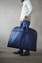 Kledinghoes - met rits en handvat - blauw - 65x110cm - knopen - kledingzak - opbergtas - kostuumhoes