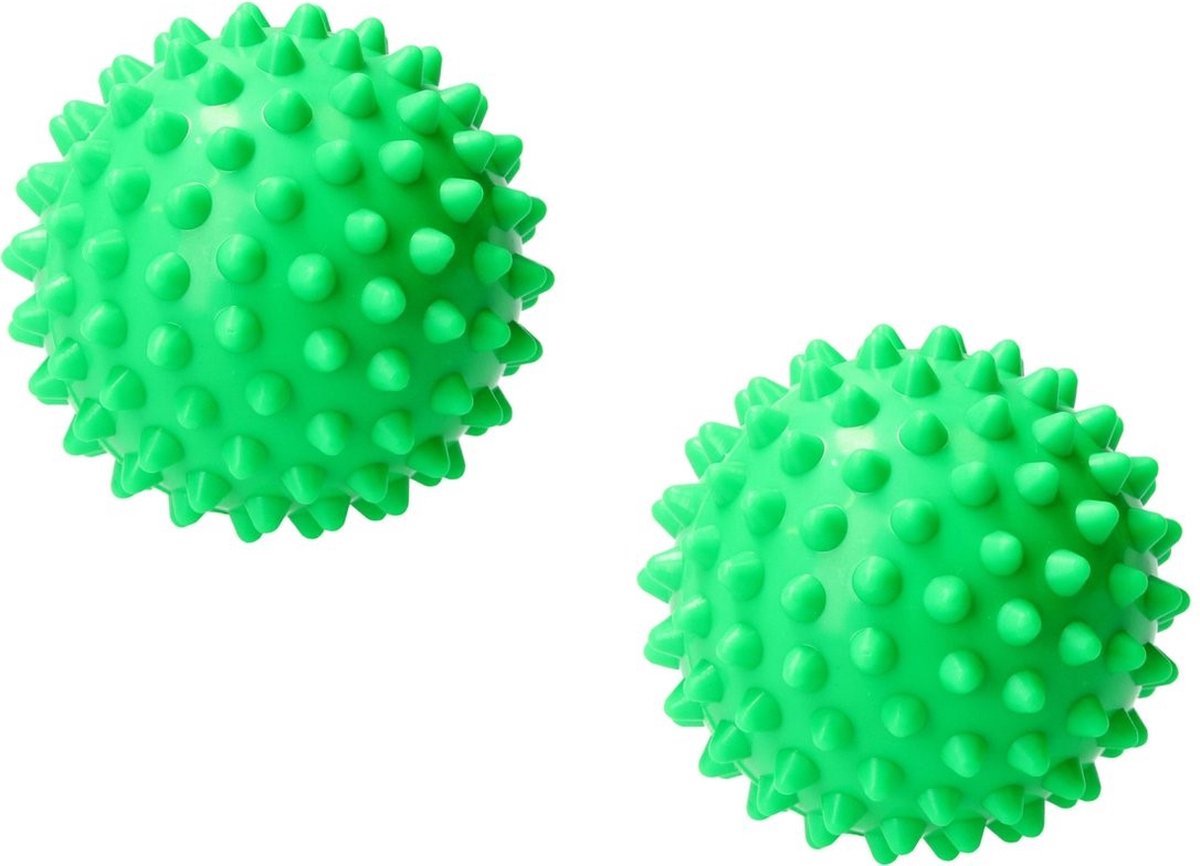 Goedkoopste Massagebal Professionele Triggerpoint Bal – 2 stuks 7cm – Lage dichtheid Massagestekels – Lacrossebal – Groen
