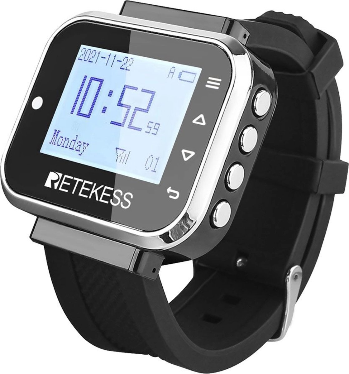 Retekess Zwart horloge oproepsysteem - multifunctioneel en draadloos