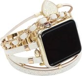Bracelet de montre Applewatch Bohème-38/40/41mm-fermoir acier réglable-charme coeur avec bracelets