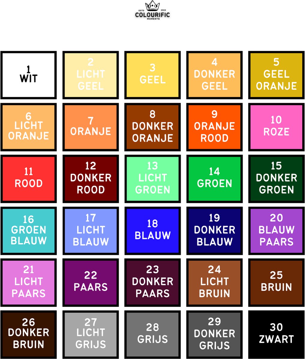 Colourific Moments Kleuren op nummer voor volwassenen - Kleurboek voor volwassen - 30 Kleurplaten - A5 formaat — afbeelding 3