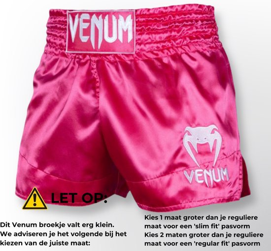 Venum Classic Muay Thai Kickboks Broekjes Dames Roze Maat Venum Kickboks Muay Thai Shorts: XXL - Jeans size 36