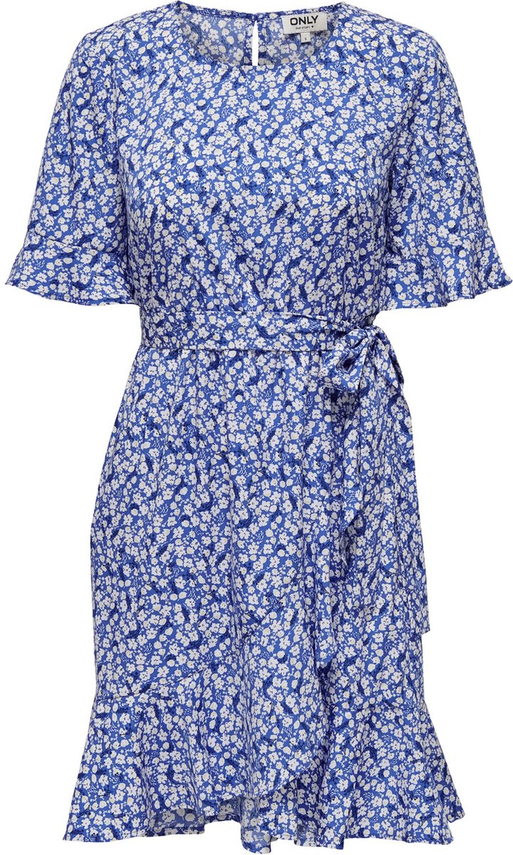 ONLY ONLNEW OLIVIA S/S SHORT WRAP DRESS WVN Dames Jurk - Maat M op Prijzenvolger.com