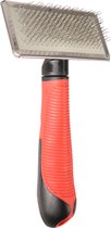 Flamingo - Honden Slicker Borstel - Rood - M - 17 x 9 x 3.5 cm