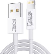 Câble PhoneGigant USB A vers Lightning - 1 mètre - Câble de charge rapide - Convient pour Apple - Wit