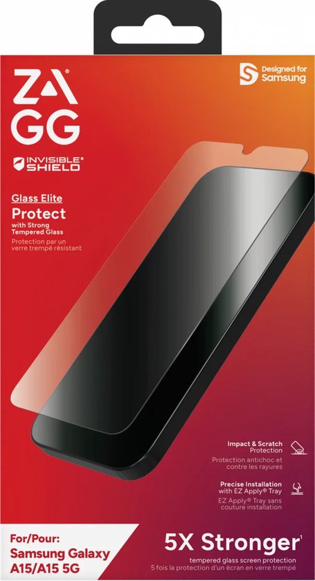 ZAGG InvisibleShield Glass Elite Samsung Galaxy A15 Screen Protector