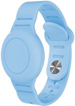 Armband geschikt voor Apple AirTag-siliconen lichtblauw-waterproof