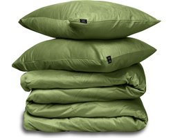 Dekbedovertrek Velvet Couture - Fluweel - Dekbedovertrek - 200x200/220 cm - Tweepersoons - Groen - instopstrook - Fluweel Zacht - Afgewerkt met Drukknoopjes