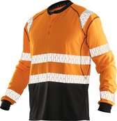 Jobman 5598 Hi-Vis Long Sleeve T-shirt UV-Pro 65559868 - Oranje/Zwart - S