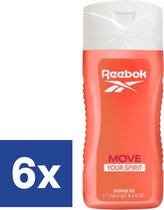 Reebok Douchegel Woman - Move Your Spirit - 6 x 250 ml