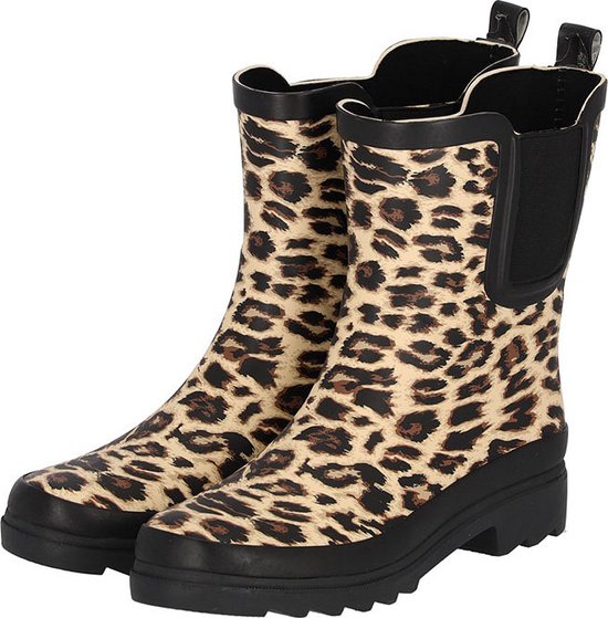 XQ Footwear Regenlaarzen Rubber laarzen Dames Festival Panterprint Laag. bol