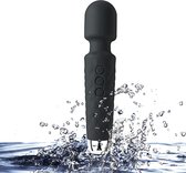 Siliconen Vibrator - Zwart - seksspeeltje - 20 modi - waterdicht - krachtige trillingen - stille werking - clitoris stimulator - anale vibrator genot - inwendig & uitwendig gebruik - Adult