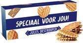 Jules Destrooper Natuurboterwafels & Parijse Wafels met opschrift "Speciaal voor jou / spécialement pour toi" - Belgische koekjes - 100g x 2