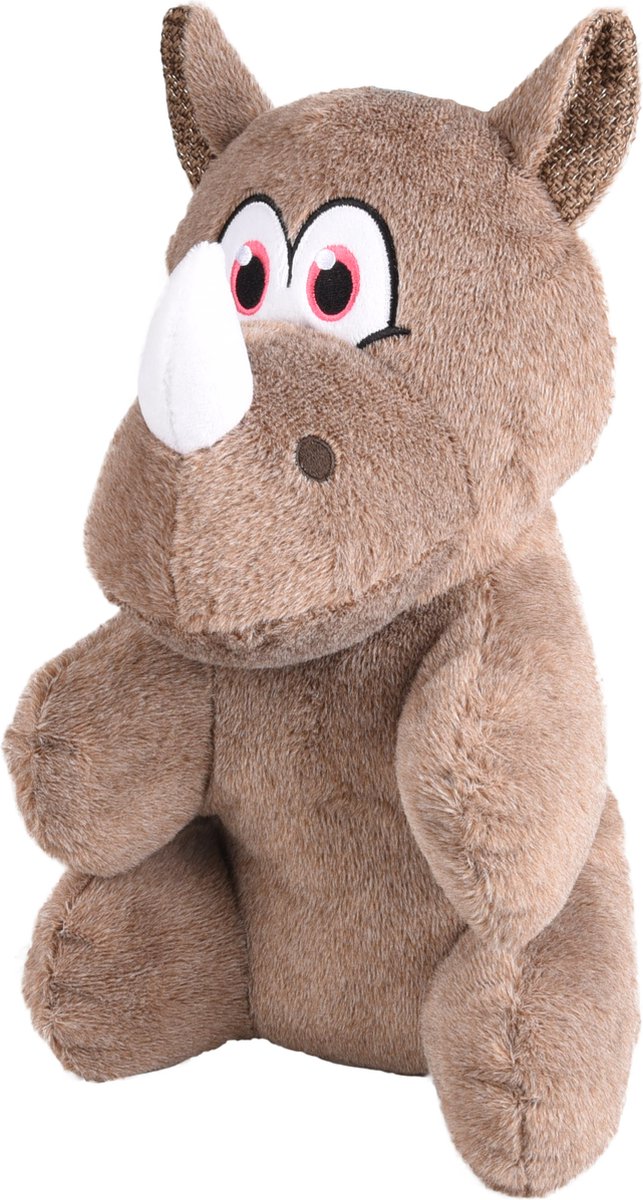 Flamingo Henny - Speelgoed Honden - Hs Henny Neushoorn Taupe L 40cm - 1st - 131329 - 1st