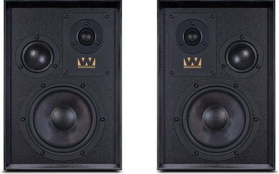 Wharfedale Super Denton Boekenplank Speakers - 3-weg Ontwerp - 6,5” Kevlar-Woofer - Rijk En Gedetailleerd Geluid - Zwart