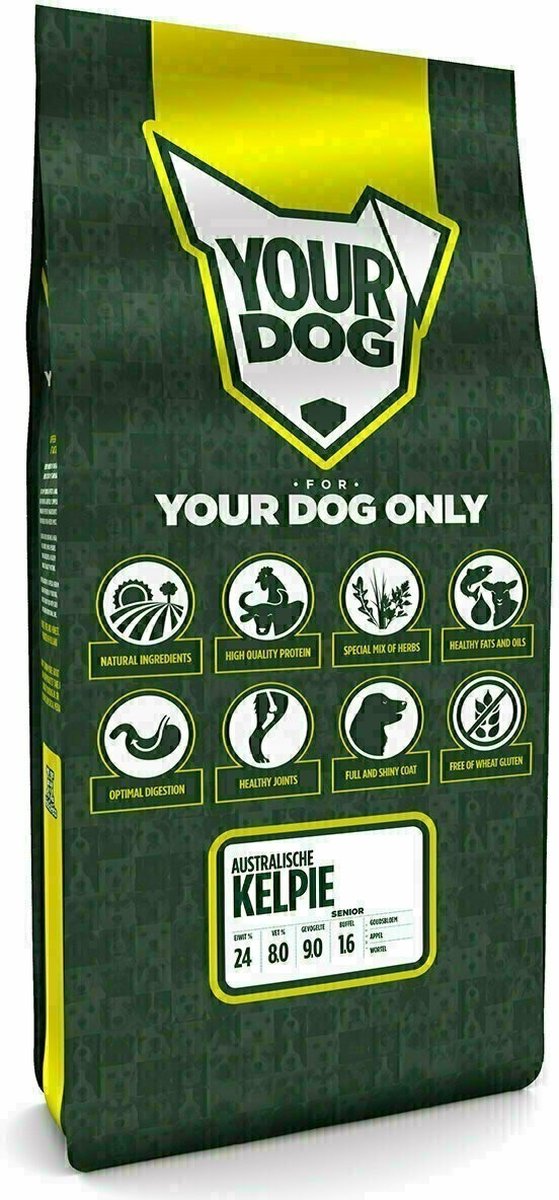 Yourdog Yourdog Australische kelpie Rasspecifiek Senior Hondenvoer 12kg | Hondenbrokken