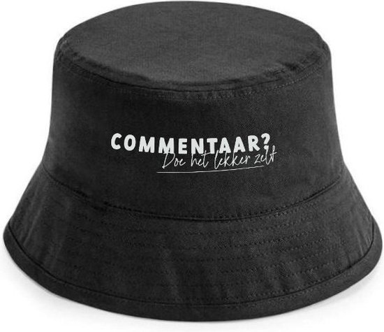 Commentaar bucket hat heren bucket hat dames - festival accessoires - vissershoedje - bucket hat zwart - bucket hoed - vissershoedje heren - vissershoedje dames - bucket hat man -bucket hat vrouw - festival outfit