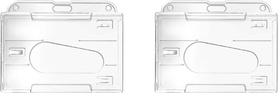 I-deLuxe Porte-cartes en plastique porte-carte - fixation sur le côté long - plastique dur - transparent 2 pièces