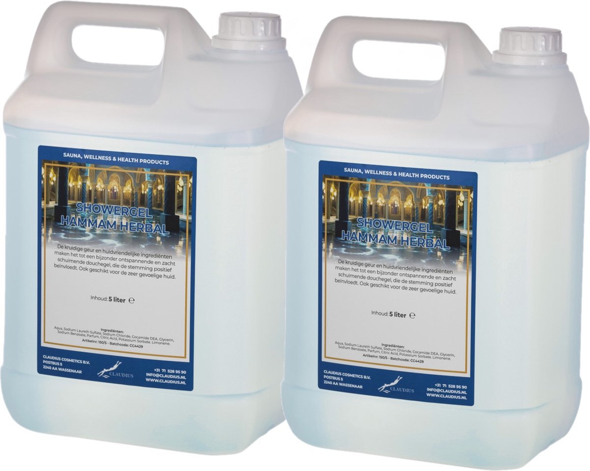 Goedkoopste Claudius Douchegel Hammam Herbal 5 liter - set van 2 stuks - Showergel