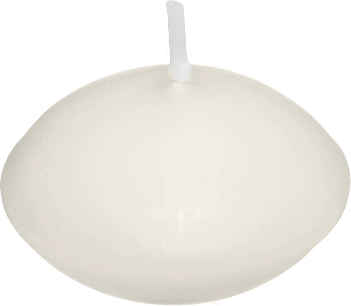 Atmosphera Drijfkaarsen - ivoor wit - 6x stuks - dia 4.5 cm - 3.5 branduren - paraffine - geurloos Ivoorwit