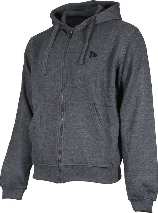 2-Pack Donnay sweatervest met capuchon - Sportvest - Heren - Charcoal marl/Black (1030) - maat S