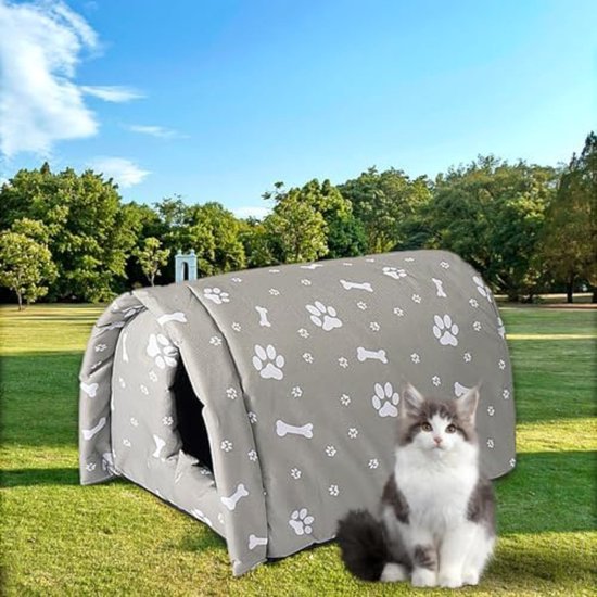 Kattenhuis outdoor winterbestendig: opvouwbaar kattenhuis, kattenhol