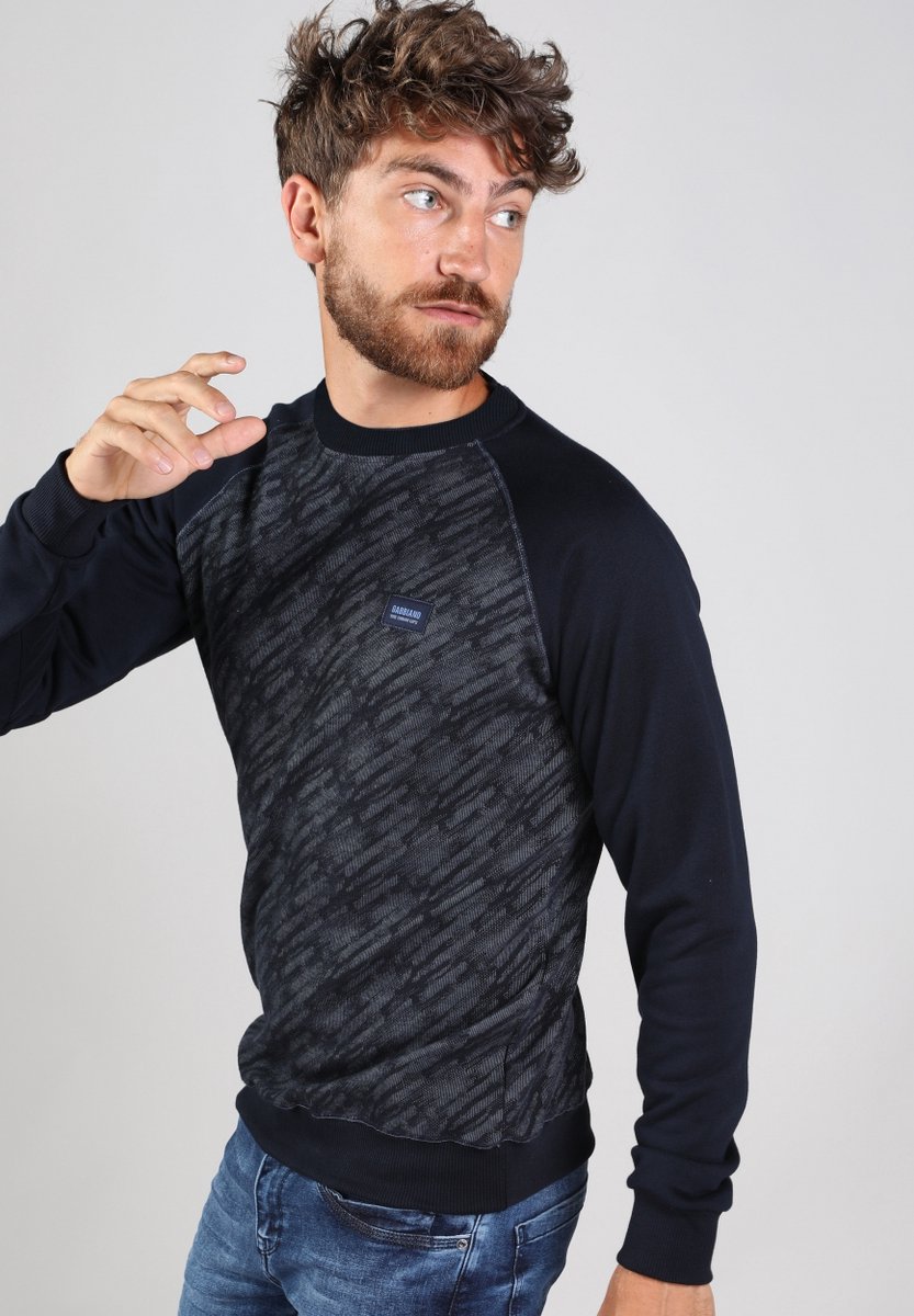 Gabbiano Trui Sweater Met Ronde Hals In Raglanhals 771732 Navy 301 Mannen Maat - S