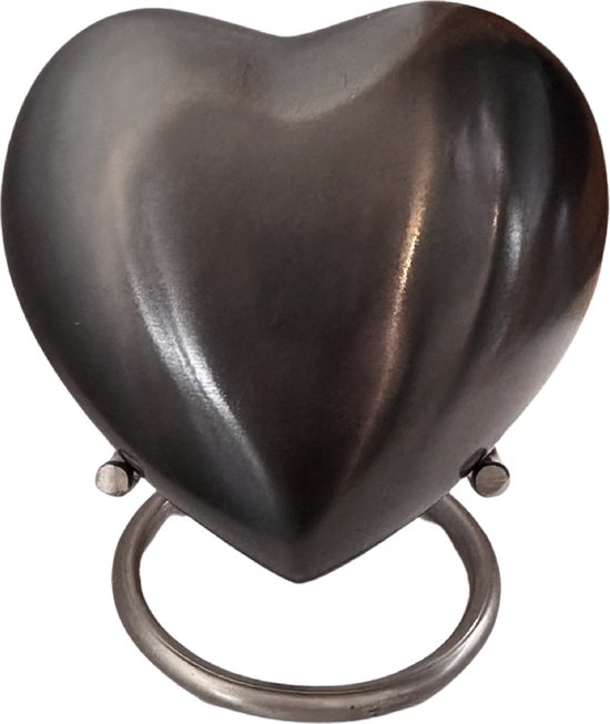 Dutch Duvall | Mini urn hart antraciet | Messing mini urn | Urn | Mini urn | Crematie urn | Hart urn | Hartjes urn |