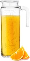 Glasmark Waterkan - met deksel - 1L - glas - schenkkan - waterkaraf