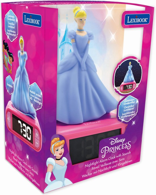 Disney prinses Cinderella Nachtlampje Wekker met geluiden van Merkloos — afbeelding 4