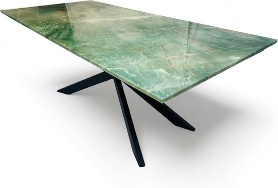 Green Fantasy Quartzite - Table à manger - Rectangulaire - Natuursteen - 210x100