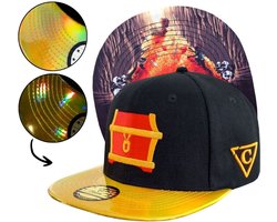 Capiche® Snapback – Ga Voor Goud – Piraten Pet – Zwart & Goud Holografisch – Pet Heren – Sportcap – Piraat Go For Gold