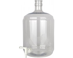 Gistingsfles PET 12 liter met kraan 5/16 - 7/16