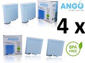 4 x ANGO waterfilter filter voor Saeco & Philips AquaClean koffiemachine CA6707, CA6903, CA6903/00, CA6903/01, CA6903/10, CA6903/99. Incanto Serie™, Intelia Deluxe Serie™, PicoBaristo Serie™, GranBaristo Serie™, Exprelia Serie™, Xelsis Serie™ en meer