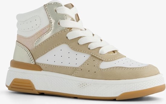 TwoDay leren meisjes sneakers beige goud - Maat 26