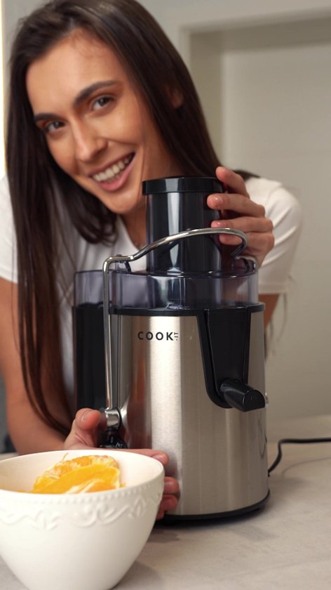 COOK-IT - Sapcentrifuge Extra Sterk - 550 ml Sapbeker - 1L Pulpcontainer - 3 Snelheden Juicer - Ultrafijne Filter