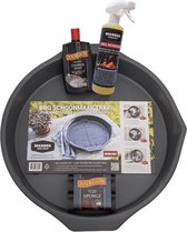 MARBER PRODUCTS - Kit de nettoyage BBQ 4 : GRILL WASH + Savon Cleaner + Mousse Cleaner + Éponges Grill (2) - pour grilles jusqu'à 48 cm